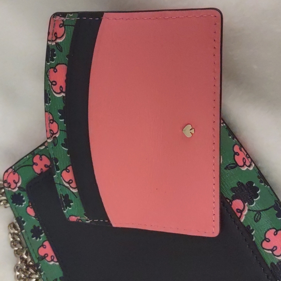 Kate Spade Pink Floral Purse w/card holder - Picture 2 of 9